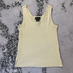 Eddie Bauer Tank Top Womens Size XS Beige‎ Solid Stretch Pima Cotton Blend